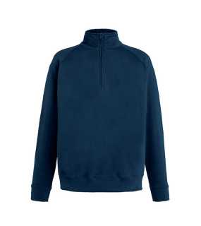 Pánská mikina (FRUIT OF THE LOOM Lightweight Zip Neck Sweat)>modrá (deep navy)>2XL