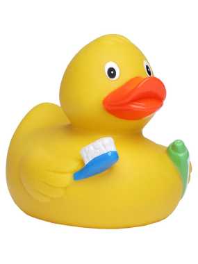 Kačenka do vany (MBW Squeaky duck tooth brush) > vícebarevná