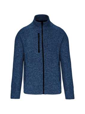Pánská mikina (Kariban "MEN'S FULL ZIP HEATHER JACKET")>modrá (navy melange)>2XL