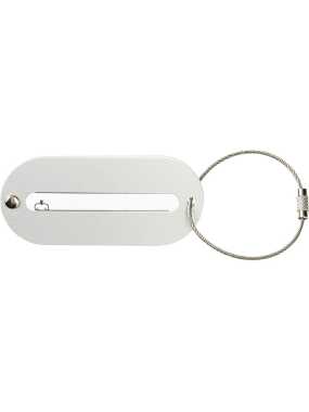 Jmenovka na zavazadla> stříbrná