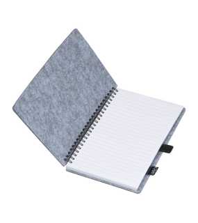 Plstěný zápisník A5 RPET > šedá
