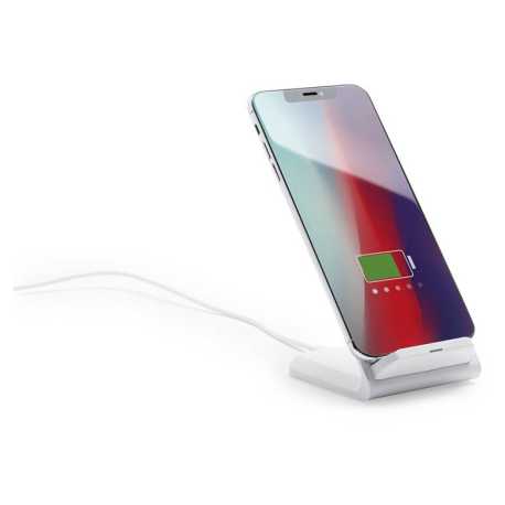 Stojan na mobilní telefon s bezdrátovou nabíječkou > bílá