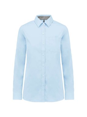 Dámská košile (Kariban LADIES' NEVADA LONG SLEEVE COTTON SHIRT) > modrá (sky) > XL