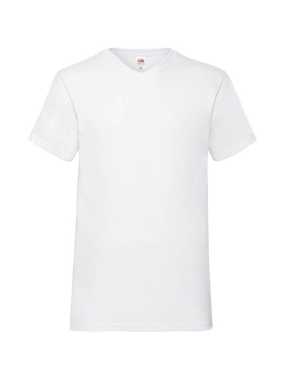 Pánské triko(FRUIT OF THE LOOM Valueweight V-Neck T)>bílá>5XL
