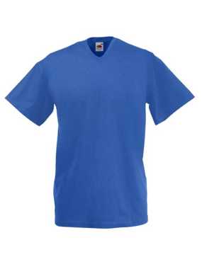 Pánské tričko (FRUIT OF THE LOOM Valueweight V-Neck T)>modrá (royal)>S