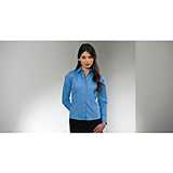 Dámská košile(Long Sleeve PolyCotton Easy Care Fitted Poplin RUSSELL)>modrá(corporate)>4XL