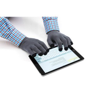 Dotykové rukavice> šedá