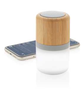 Bambusový reproduktor 3W s náladovým světlem, bílá> bílá