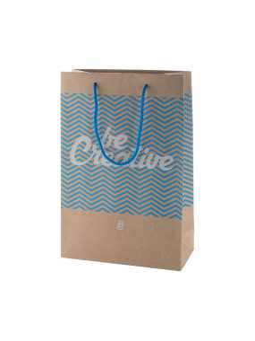 Střední papírová nákupní taška na zakázku> barevná