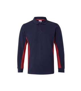 Pánská polokošile (VELILLA LS TWO-TONE POLO) > modrá (navy) / červená > 2XL